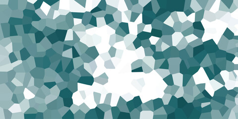 Abstract mosaic pattern in shades of teal and white creating a textured artistic composition