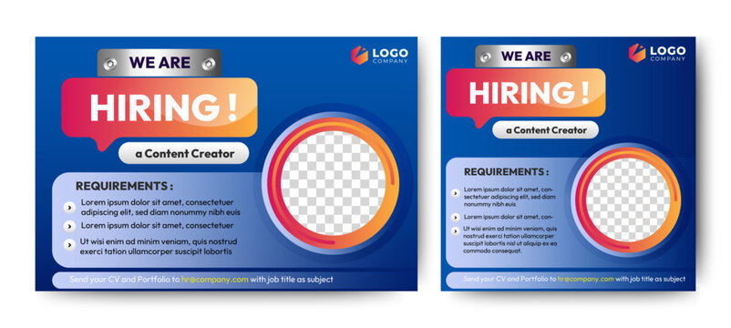 Recruitment advertising template. Recruitment Poster, Job hiring poster, social media, banner, flyer. Digital announcement job vacancies layout	