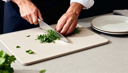 chef cutting vegetables