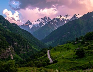 Mountain Road Scenic View.