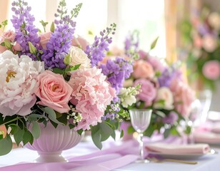 Elegant Pastel Floral Centerpieces.