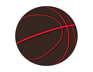 Dark Red Basketball, Sport, Game, Play, Focus.