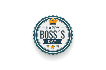 Happy Boss’s Day Round Badge Design