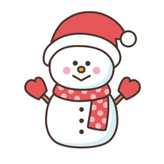 かわいい雪だるま