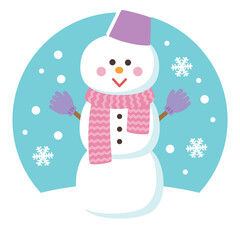 かわいい雪だるま