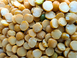 Yellow dry peas texture. Peas background