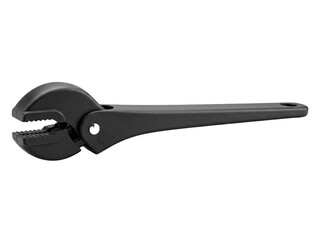 Obraz premium Black plastic self-adjusting wrench for plumbing and repairs on a transparent background