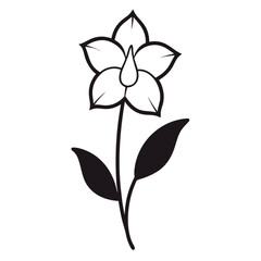  larkspur line art on white 