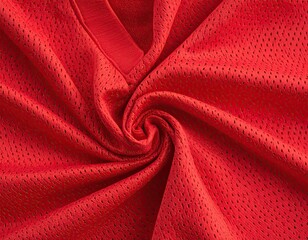Red mesh fabric texture detail