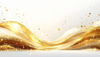 金色の波がゆらめくお祝いの背景