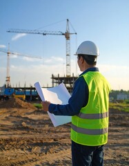 Worker in construction site