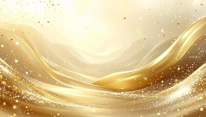 金色の波が揺れている高級感のある背景