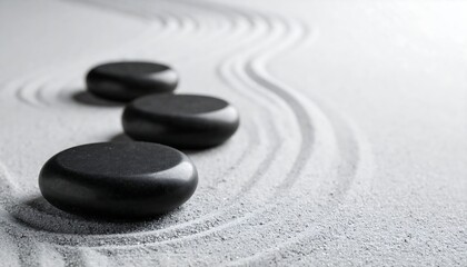 Pebbles in sand design