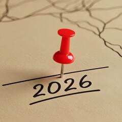 push pin on the paper  Red Pin Marks