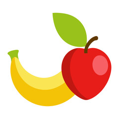Apple and Banana Vector