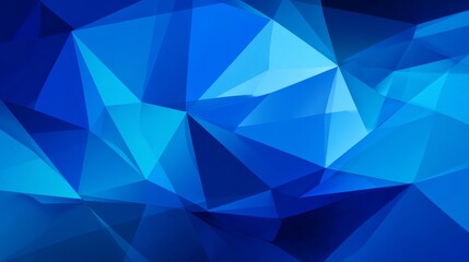 Obraz premium Abstract blue polygon and triangle background with overlapping geometric shapes and modern design elements, featuring layered angular forms and a clean contemporary digital pattern