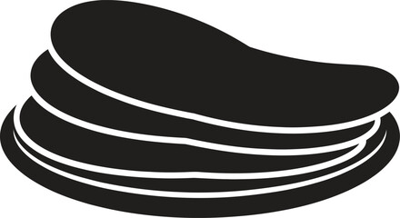 Stack of potato chips silhouette icon