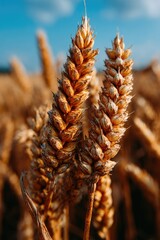 Close-up of golden wheat ears (1)