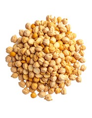 Pile of beige split peas