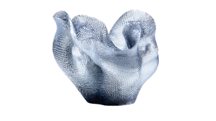 3d printed object isolated on white background