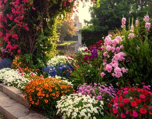 Vibrant Flower Garden Display.