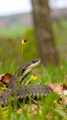 Obraz premium Viper in grass