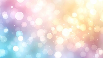 Fototapeta premium Subtle Creamy Bokeh Lights on Blurred Pastel Background