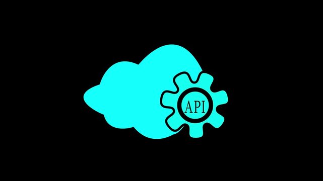 video animation icon api web concept, on a transparent background with alpha channel set to zero