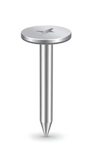 Metallic screw-type nail