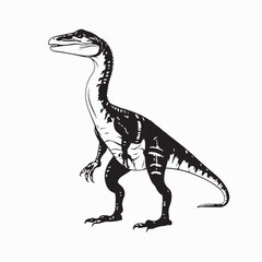 Coelophysis Dinosaur Vector Illustration isolated on white background