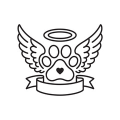 Dog and Cat Memorial Paw Tattoo Design