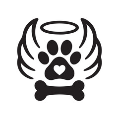 Halo Paw Print Symbol