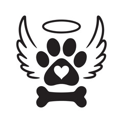 Halo Paw Print Symbol