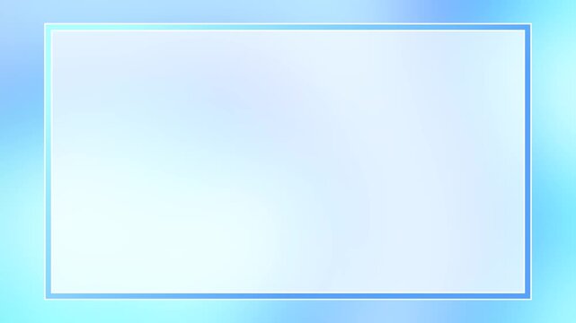 White frame with moving soft blue gradient animated background
