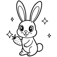 Fototapeta premium easter bunny with egg