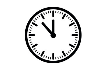 Round Wall Clock Vector Design