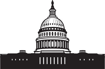 Untitled-70United States Capitol Building Vector Silhouette Landmark Illustration
