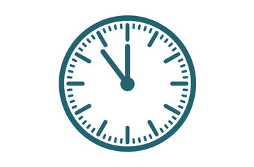 Simple Outline Clock Vector