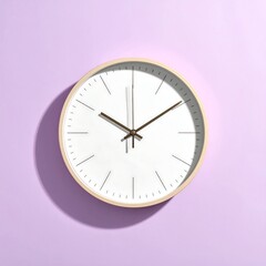 Minimalist clock on a pastel background