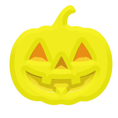 Glowing Halloween Pumpkin Jack O’Lantern Illustration