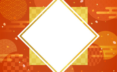 日本の伝統柄の華やかな背景素材