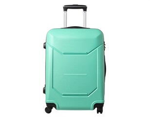 Mint green hard shell suitcase