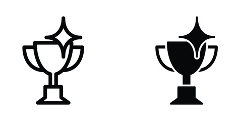 Trophy cup icon design template