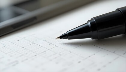 노트에 적힌 연필을 확대