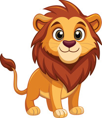 Fototapeta premium lion cartoon character vector illustration