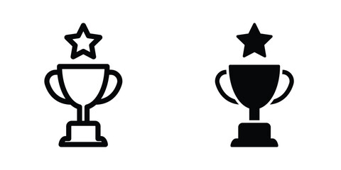 Trophy cup icon design template