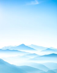 Misty mountain range view