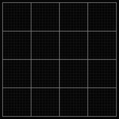 Blueprint black graph. Technical Drawing Paper on Black Color Backdrop. Millimeter graph paper grid. Vector Illustration.