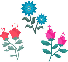 the most beautiful flowers  vector