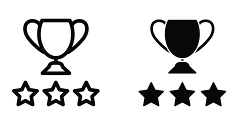 Trophy cup icon design template
